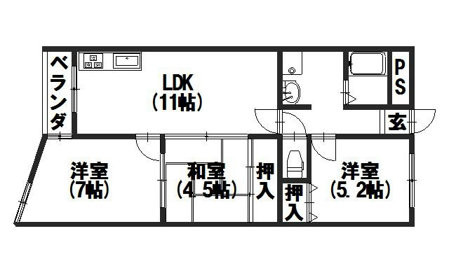 メゾン河忠の間取り