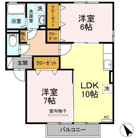 コンフォートハイツ　A棟の間取り