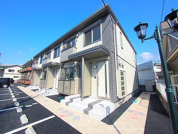 建物外観　設備充実のオール電化採用アパートです