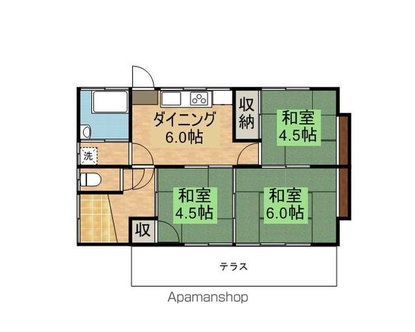 石井貸家の間取り写真