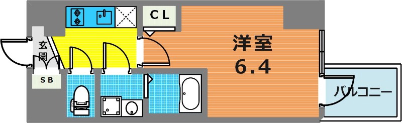 エスリード神戸三宮ヒルズの間取り写真