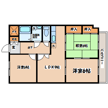 ラフェリオ長町南の間取り写真