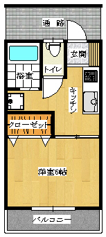 ルミナス関根　203号室の間取り