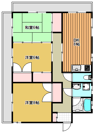 第5平和マンションの間取り