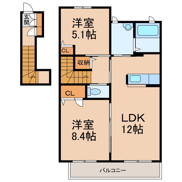 シャーメゾン和歌川の間取り