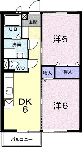 【筑紫野市光が丘のアパートの間取り】