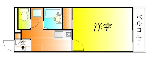 羽曳野市樫山のアパートの間取り