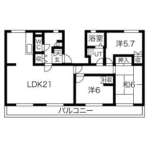 ファティリティ稲沢　(旧菱電アパート)4号棟の間取り