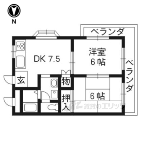 シティハイツ北村の間取り