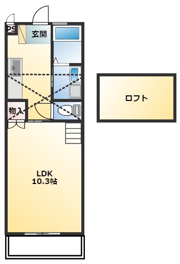 ドエール住吉C棟の間取り