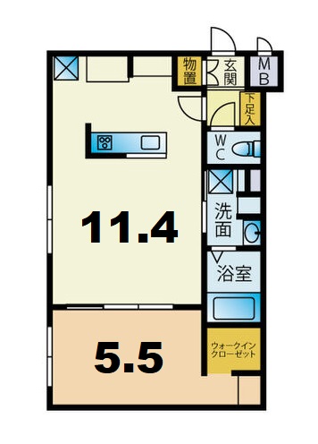 【LUSSOVITA(ルッソヴィータ)の間取り】