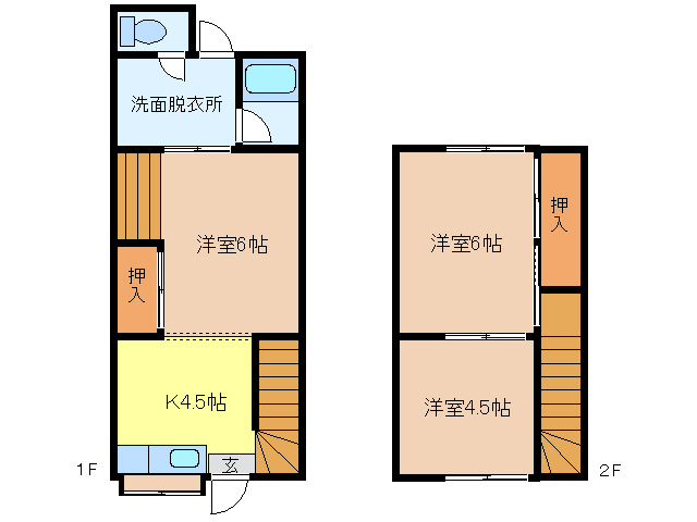 【岐阜市鷺山のアパートの間取り】