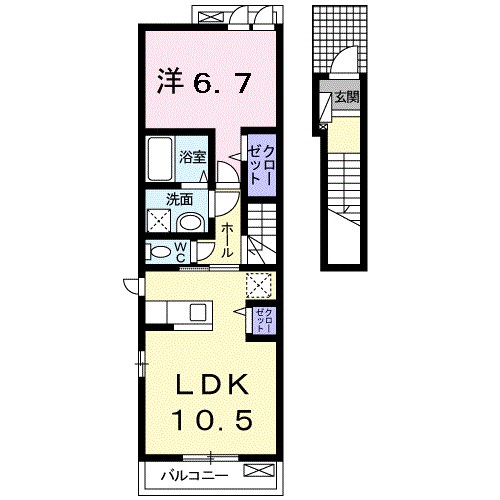 日置市伊集院町徳重のアパートの間取り