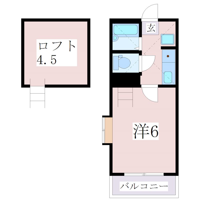 鹿児島市紫原のアパートの間取り