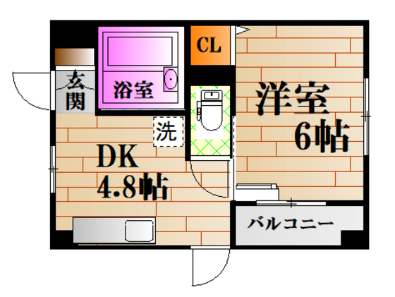 広島市安佐北区可部南のマンションの間取り