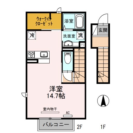 セジュール狭間　B棟の間取り