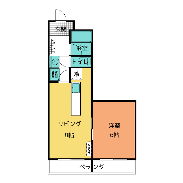 レインボーアカオハイツの間取り