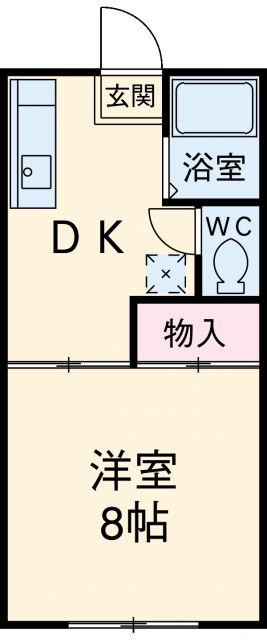 袋井市村松のアパートの間取り