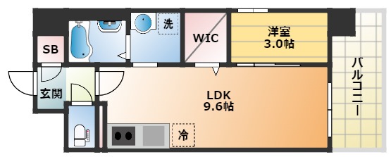 【大阪市浪速区敷津東のマンションの間取り】