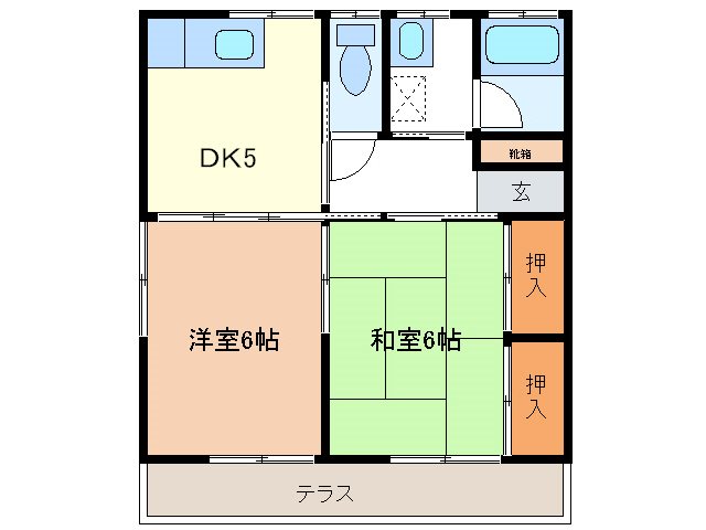 長野市大字富竹のアパートの間取り