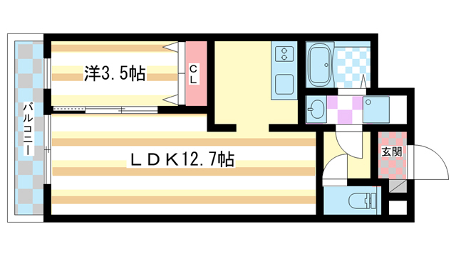 奈良市高天町のマンションの間取り