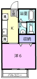 伊賀市千歳のアパートの間取り