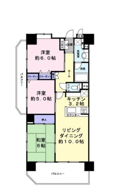 クイーンズレゾン千葉県庁前の間取り