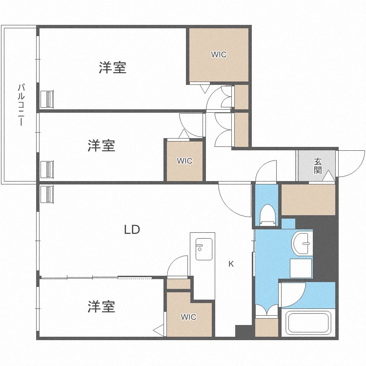 アルファスクエアS17の間取り