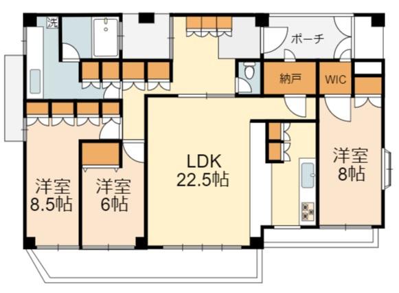 川崎市多摩区菅のマンションの間取り