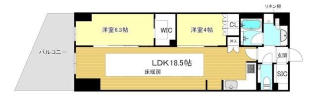 京都市下京区難波町のマンションの間取り