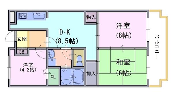 ローレルコート五番館の間取り