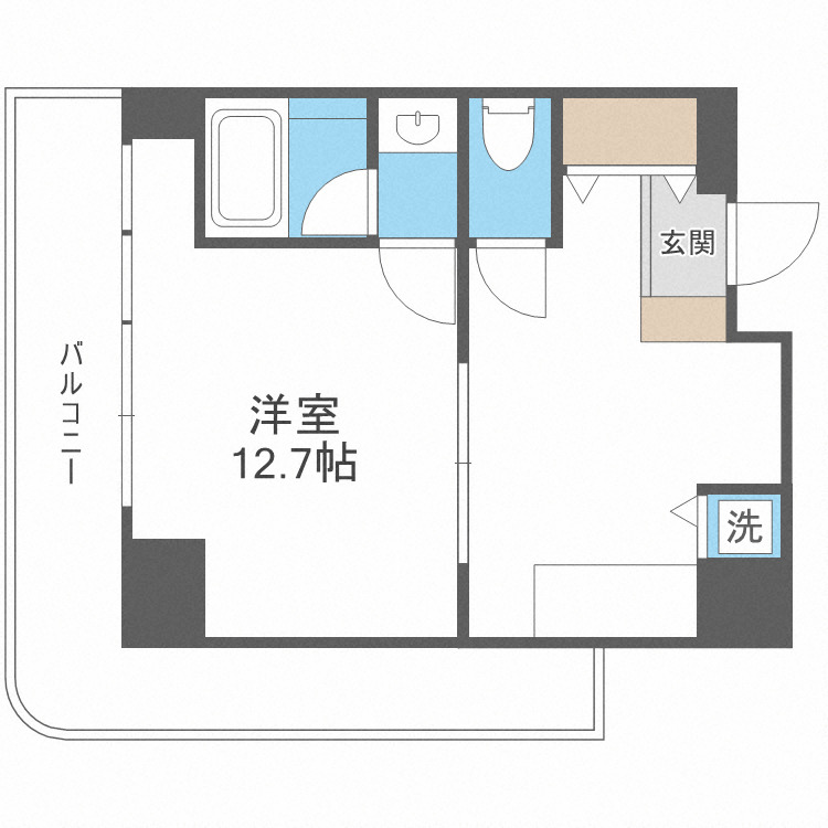 大阪市中央区西心斎橋のマンションの間取り