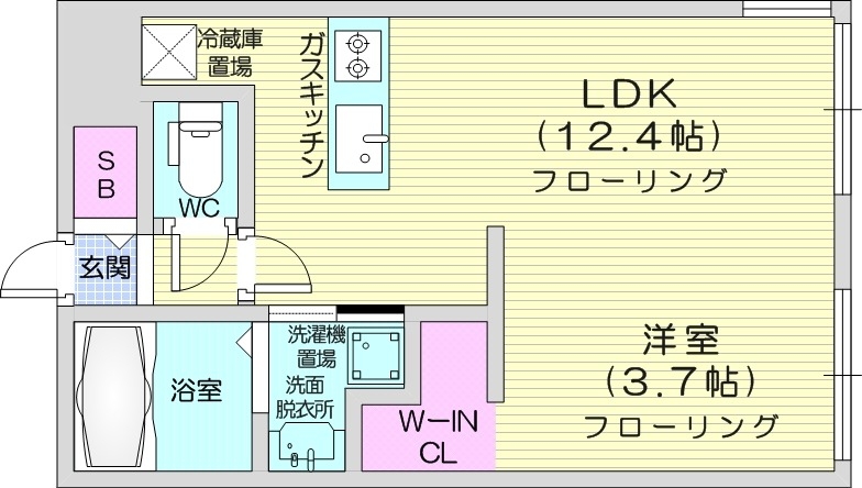 エアフォルク行啓通の間取り