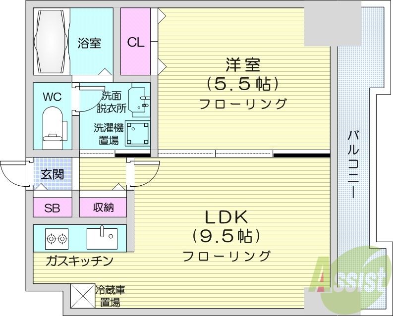 グランカーサ南11条の間取り