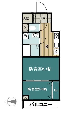 府中市住吉町のマンションの間取り