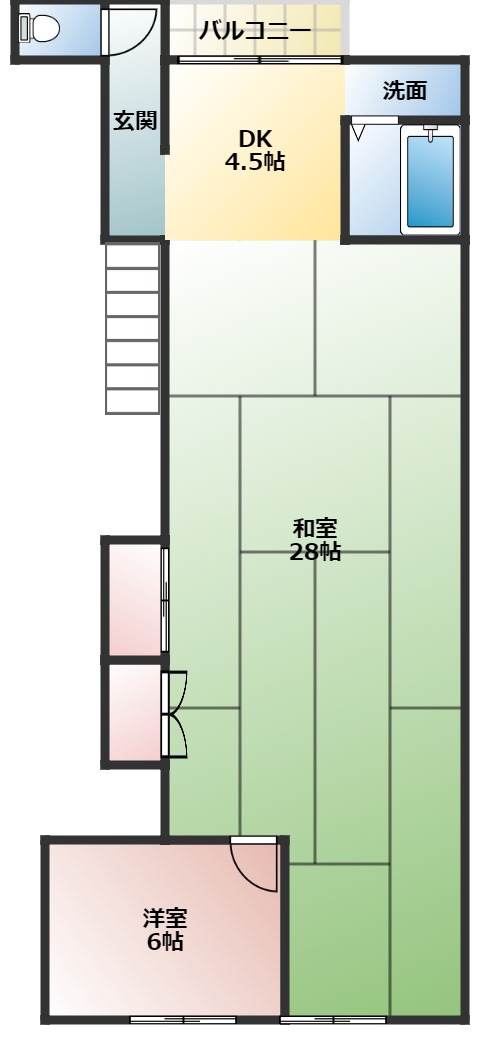 衣笠商店街店舗の間取り