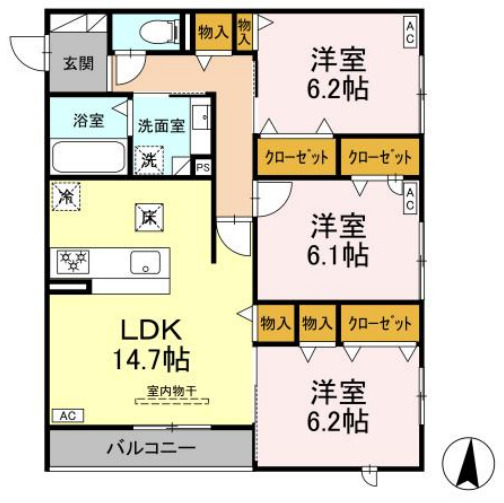 メゾン　ド　アンの間取り