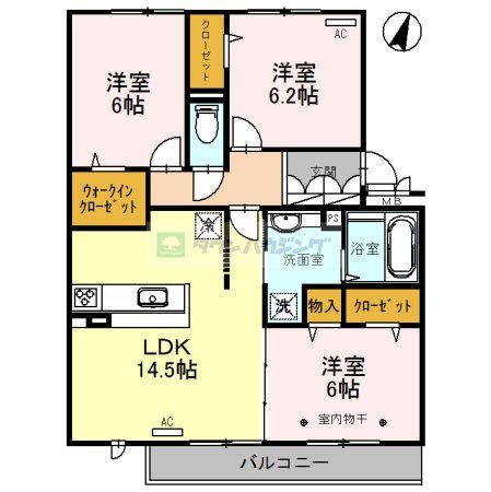 越谷市レイクタウンのアパートの間取り