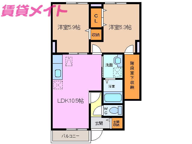 カーサ　ミーアの間取り