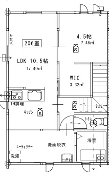 せせらぎと夜空のアトリーチェの間取り