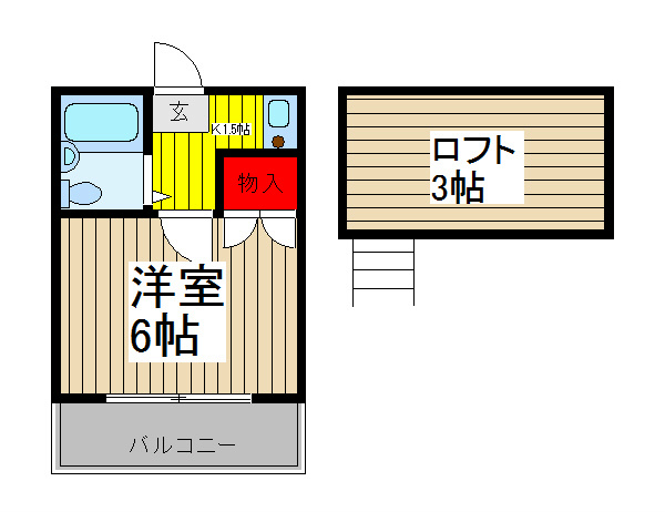 レオパレス武蔵浦和第７の間取り