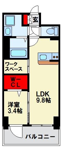 Mys Casetta Hakata (ミースカセッタ博多)の間取り