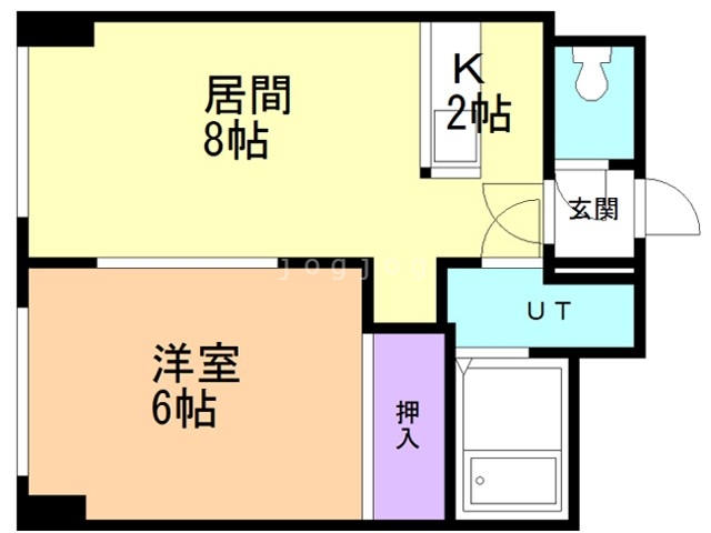 札幌市西区宮の沢二条のマンションの間取り