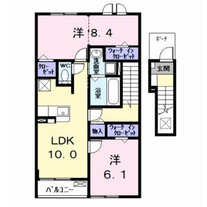 名古屋市港区十一屋のアパートの間取り