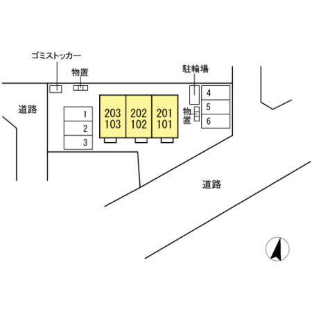 【サニーフラットIIの駐車場】