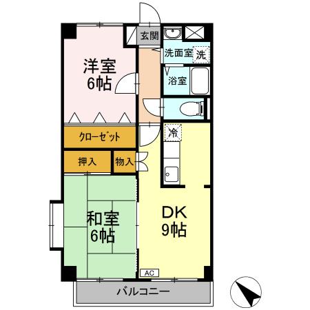 相模原市南区若松のマンションの間取り