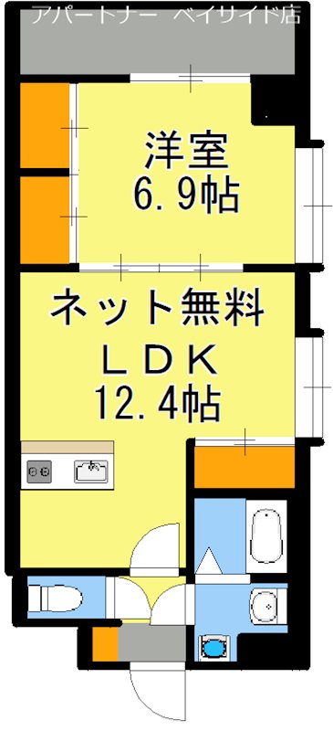 鹿児島市船津町のマンションの間取り