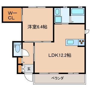 松戸市串崎新田のアパートの間取り