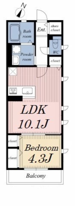 シャンティ二俣川の間取り