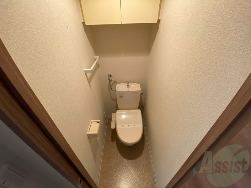 トイレ　ウォシュレット機能がついたトイレ。安心して使用できますね。